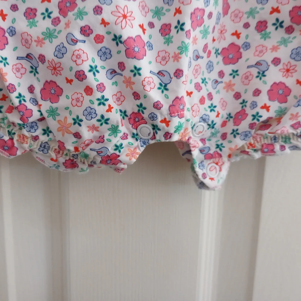 Floral Ruffle Romper Carter's 6m Cotton Snap Closure